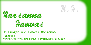 marianna hamvai business card